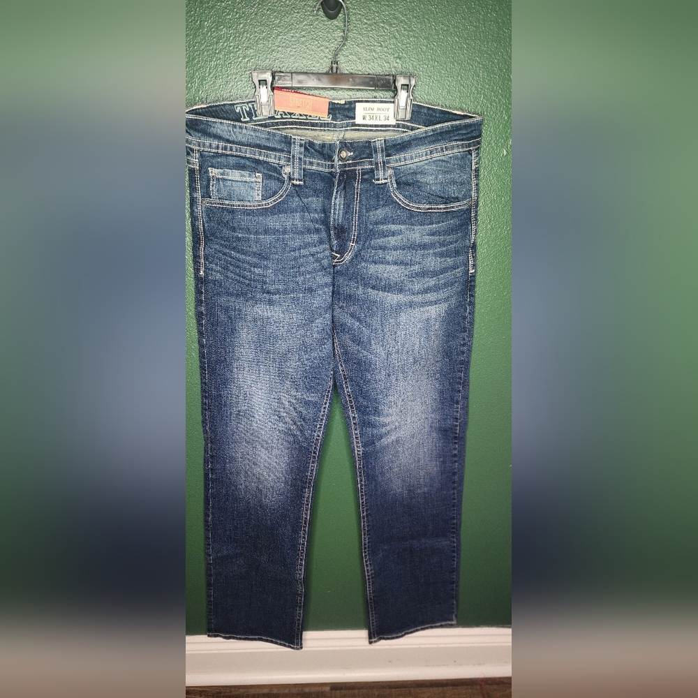 Classic Blue Denim Bootcut Jeans Axel